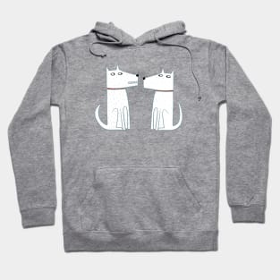 Two White Dogs Hoodie